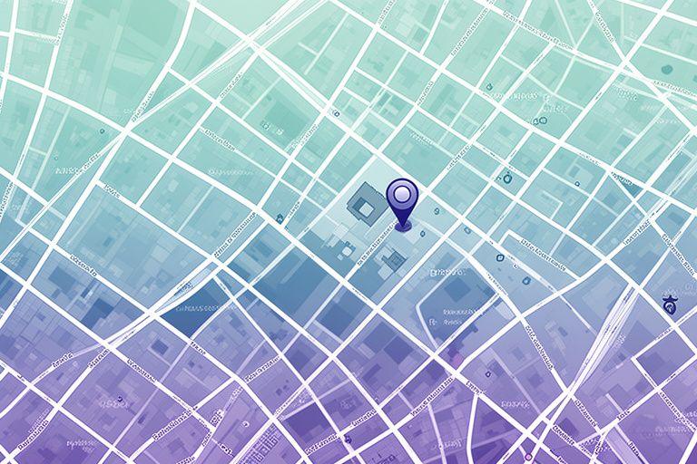 Plan stylisé d'un cabinet juridique à Paris avec rues du Marais et repère discret sur une façade d'immeuble